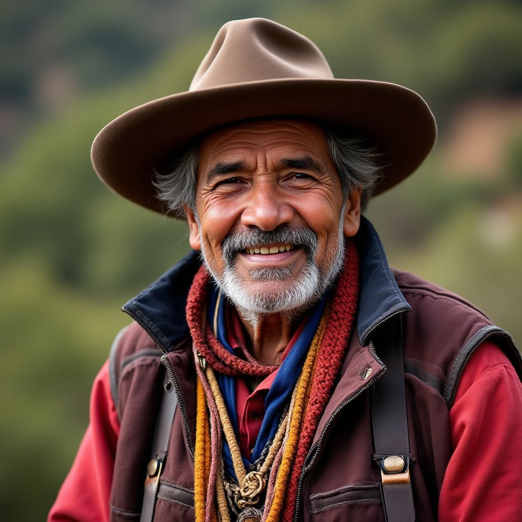 Líder comunitario sonriendo